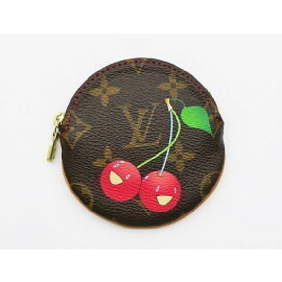 Louis Vuitton Porte Monnaie Long Case Key Ring Monogram Cherry - Picture 1 of 3